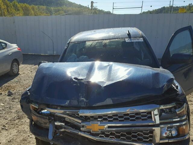 1GCVKREC1FZ250732 - 2015 CHEVROLET SILVERADO BLUE photo 7