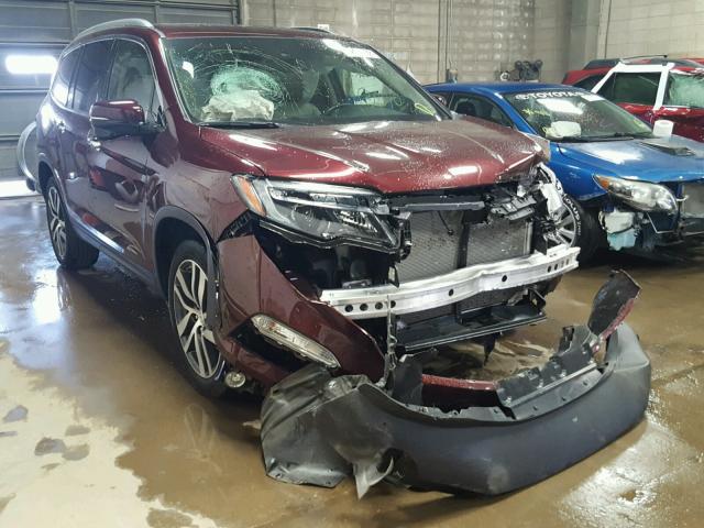 5FNYF6H98HB053243 - 2017 HONDA PILOT TOUR MAROON photo 1