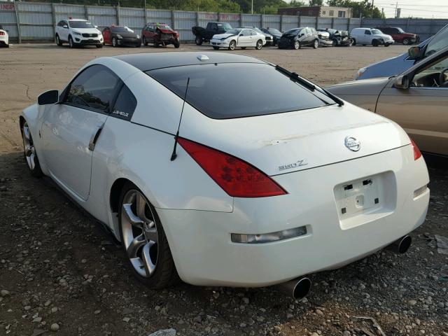 JN1BZ34D68M700352 - 2008 NISSAN 350Z COUPE WHITE photo 3