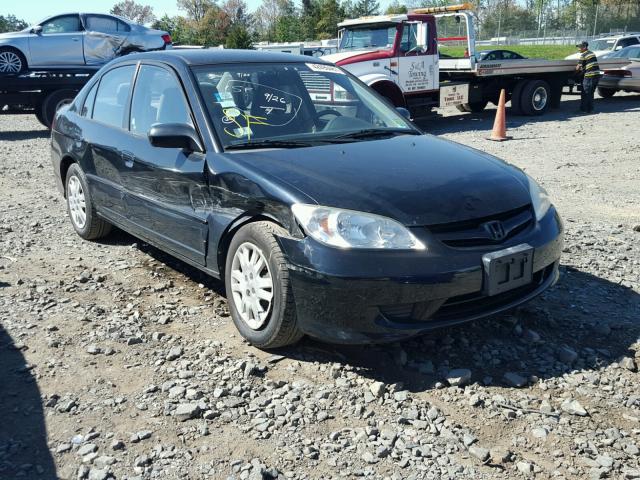 1HGES16585L030640 - 2005 HONDA CIVIC BLACK photo 1