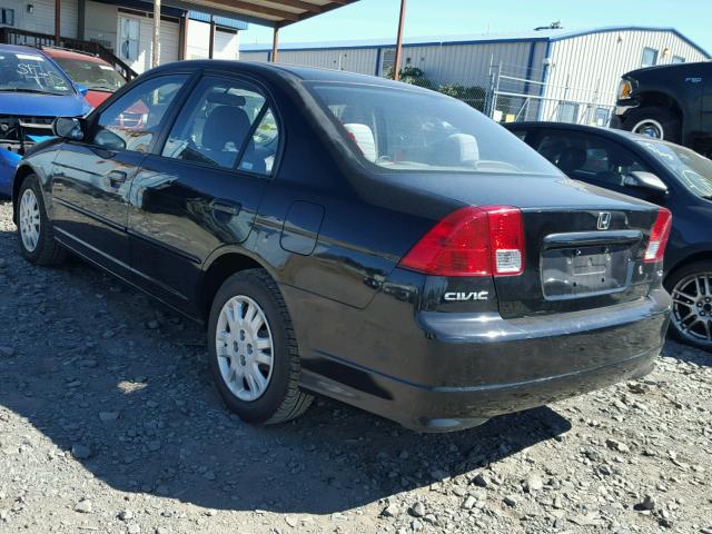 1HGES16585L030640 - 2005 HONDA CIVIC BLACK photo 3