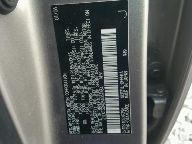 JTLKT324264067464 - 2006 TOYOTA SCION XB Күміс фото 10