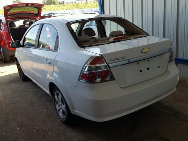 KL1TD56637B074433 - 2007 CHEVROLET AVEO BASE Ақ фото 3