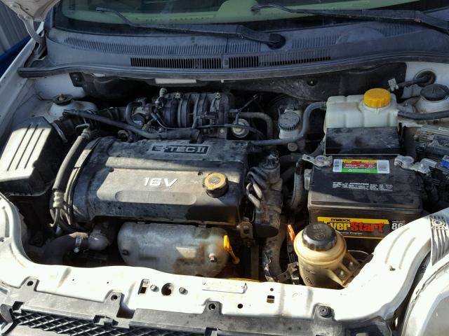 KL1TD56637B074433 - 2007 CHEVROLET AVEO BASE Ақ фото 7