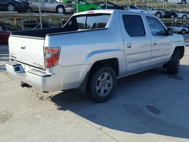 2HJYK16367H529314 - 2007 HONDA RIDGELINE SILVER photo 4