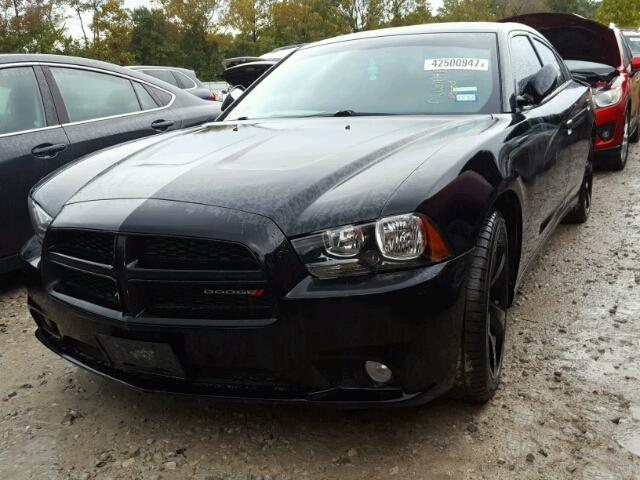 2C3CDXHGXEH353428 - 2014 DODGE CHARGER SX BLACK photo 2