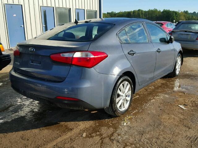 KNAFX4A68E5122452 - 2014 KIA FORTE LX CHARCOAL photo 4