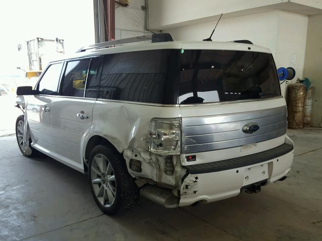 2FMHK6DT6ABA25842 - 2010 FORD FLEX LIMIT WHITE photo 3