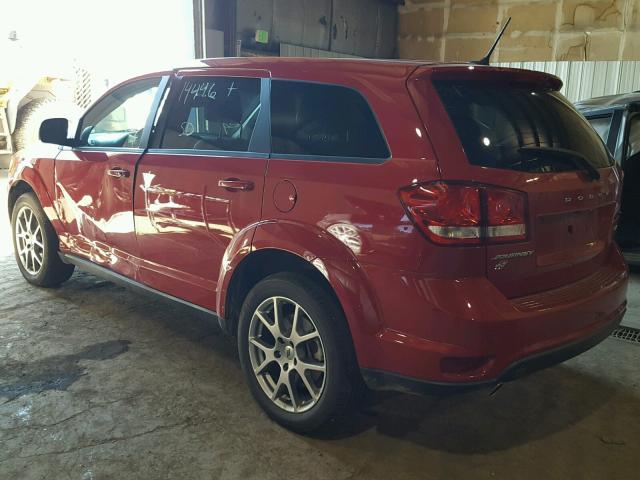 3C4PDDEG0JT269474 - 2018 DODGE JOURNEY GT RED photo 3