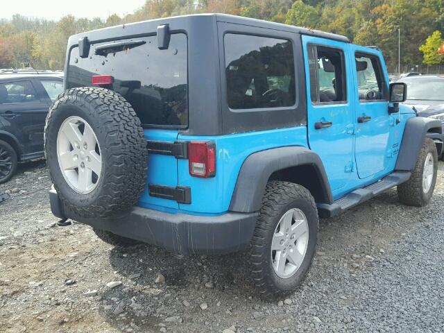 1C4HJWDGXHL570382 - 2017 JEEP WRANGLER U BLUE photo 3