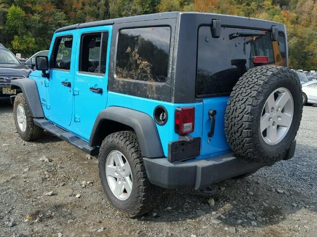 1C4HJWDGXHL570382 - 2017 JEEP WRANGLER U BLUE photo 4