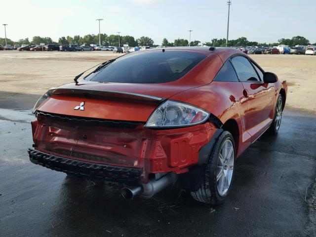 4A3AK34T28E035591 - 2008 MITSUBISHI ECLIPSE GT ORANGE photo 4