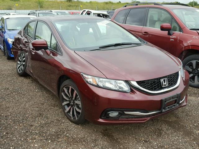 19XFB2F94EE021647 - 2014 HONDA CIVIC EXL 勃艮第红 照片 1