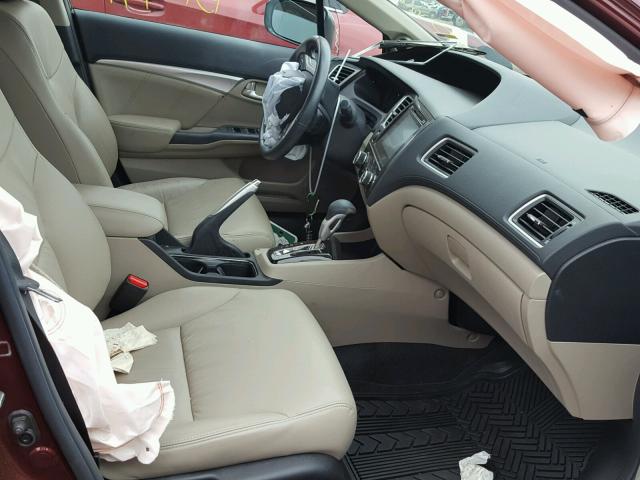 19XFB2F94EE021647 - 2014 HONDA CIVIC EXL 勃艮第红 照片 5