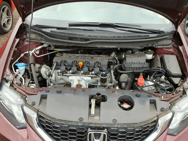 19XFB2F94EE021647 - 2014 HONDA CIVIC EXL 勃艮第红 照片 7