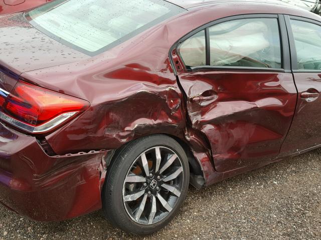 19XFB2F94EE021647 - 2014 HONDA CIVIC EXL 勃艮第红 照片 9