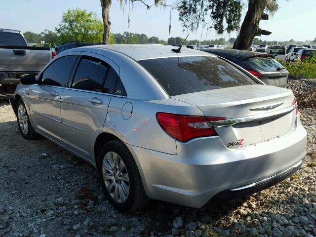 1C3CCBAB1CN191729 - 2012 CHRYSLER 200 SILVER photo 3