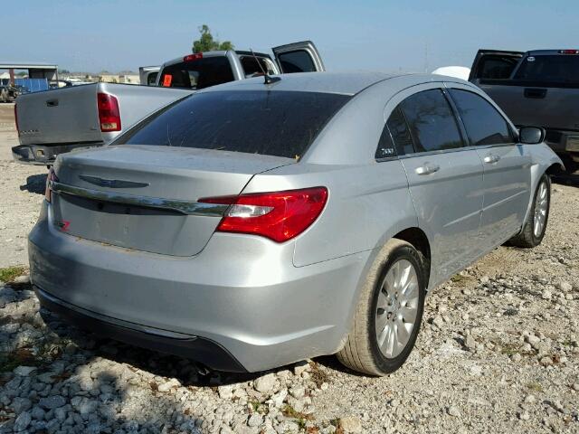 1C3CCBAB1CN191729 - 2012 CHRYSLER 200 SILVER photo 4