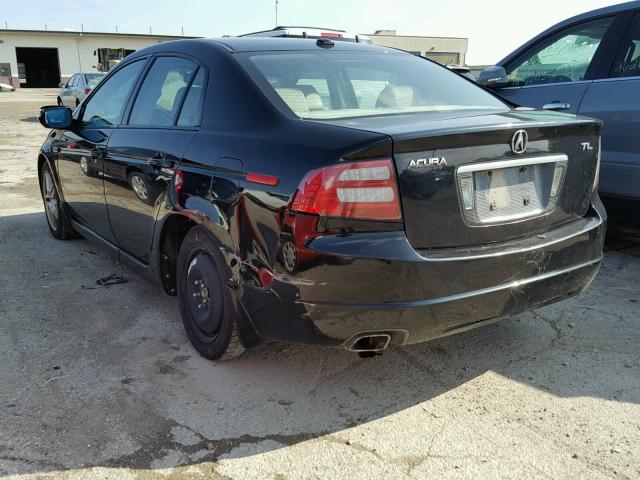 19UUA66278A022482 - 2008 ACURA TL BLACK photo 3