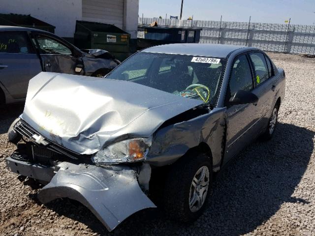 1G1ZS58F78F121195 - 2008 CHEVROLET MALIBU LS ვერცხლისფერი ფოტო 2