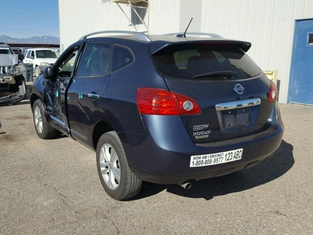 JN8AS5MT8FW663052 - 2015 NISSAN ROGUE SELE BLUE photo 3