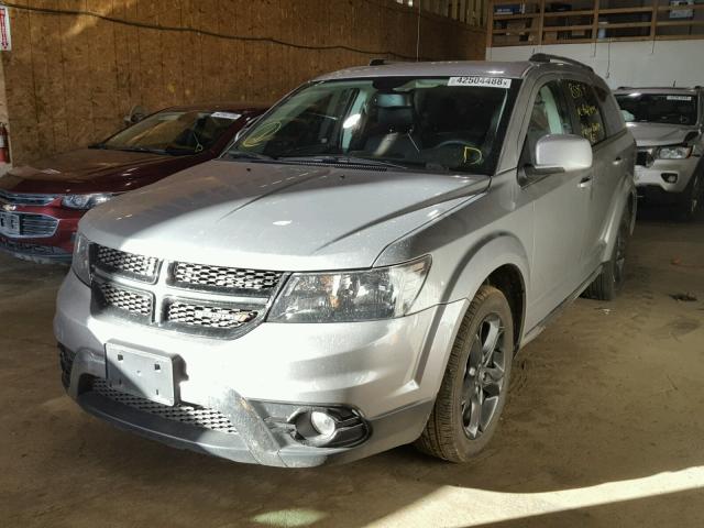 3C4PDDGG4JT359482 - 2018 DODGE JOURNEY CR SILVER photo 2