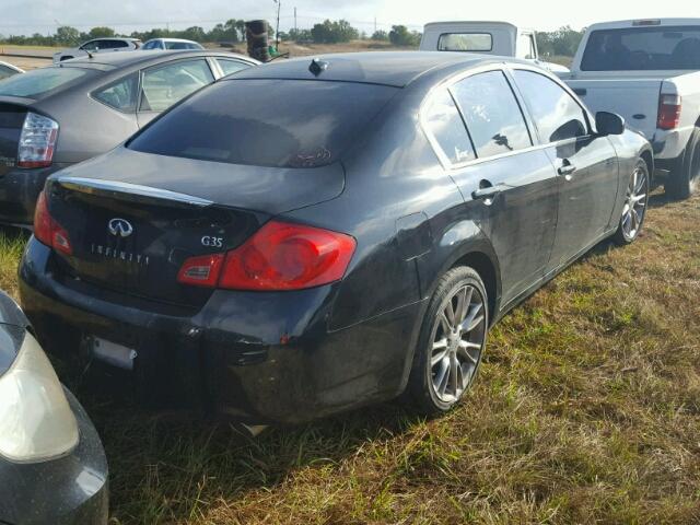 JNKBV61E58M228165 - 2008 INFINITI G35 BLACK photo 4