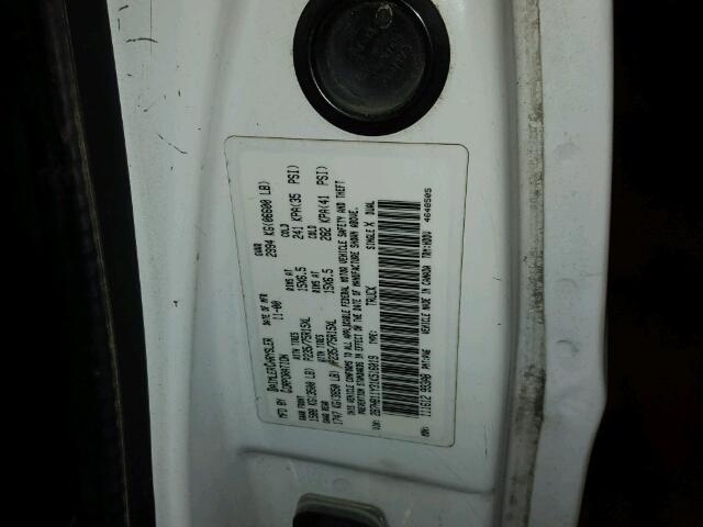 2B7HB11Y31K516019 - 2001 DODGE RAM VAN B1 WHITE photo 10