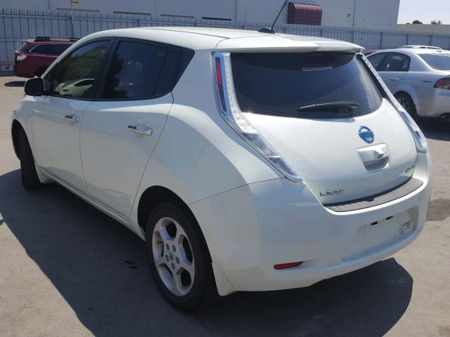 JN1AZ0CP7CT016897 - 2012 NISSAN LEAF SV WHITE photo 3