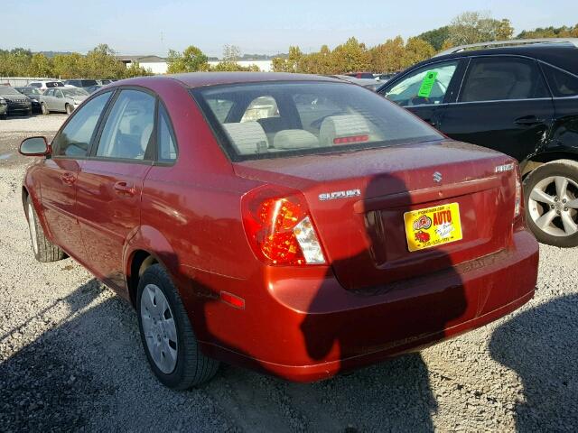 KL5JD56Z36K400651 - 2006 SUZUKI FORENZA RED photo 3