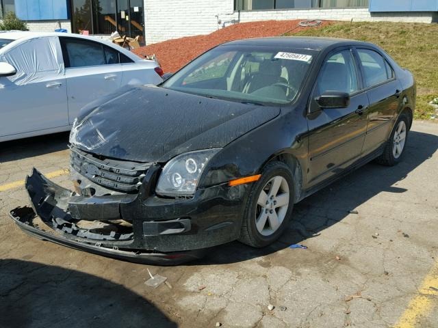 3FAFP07Z86R161236 - 2006 FORD FUSION BLACK photo 2