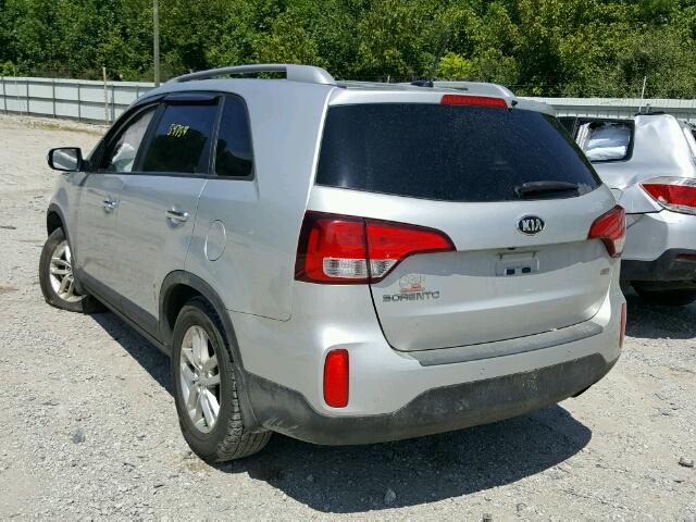 5XYKTCA68EG530741 - 2014 KIA SORENTO LX SILVER photo 3