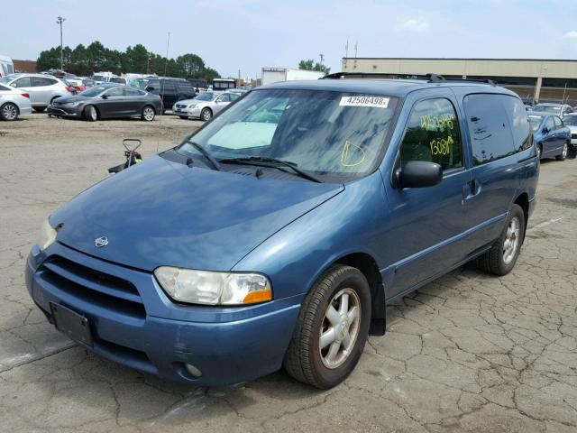 4N2ZN16T51D811106 - 2001 NISSAN QUEST SE BLUE photo 2