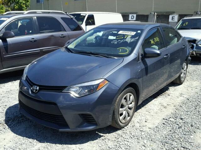 2T1BURHE1EC095604 - 2014 TOYOTA COROLLA GRAY photo 2