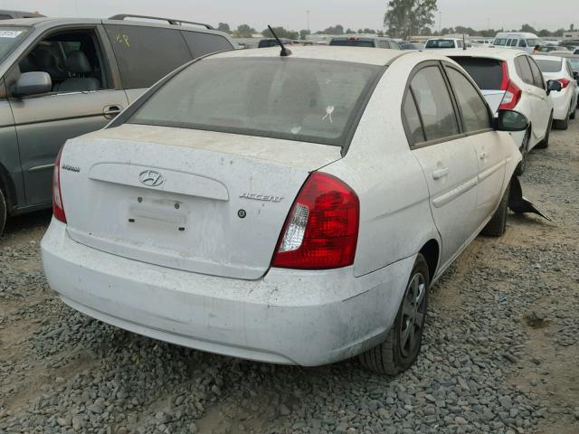 KMHCN46C09U370406 - 2009 HYUNDAI ACCENT GLS WHITE photo 4