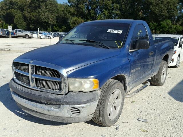 1D7HA16K02J218442 - 2002 DODGE RAM 1500 BLUE photo 2