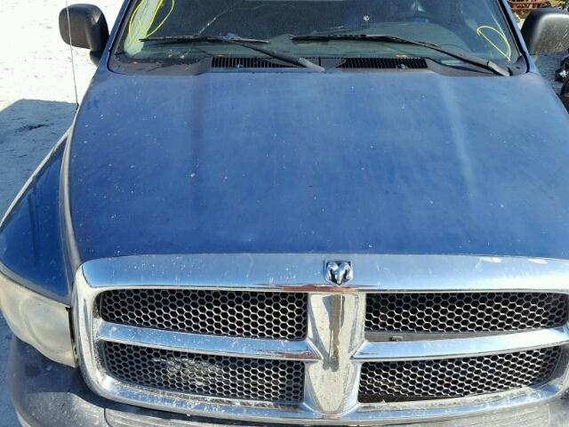 1D7HA16K02J218442 - 2002 DODGE RAM 1500 BLUE photo 7