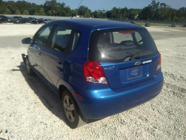 KL1TD66687B749781 - 2007 CHEVROLET AVEO BASE Mavi foto 3