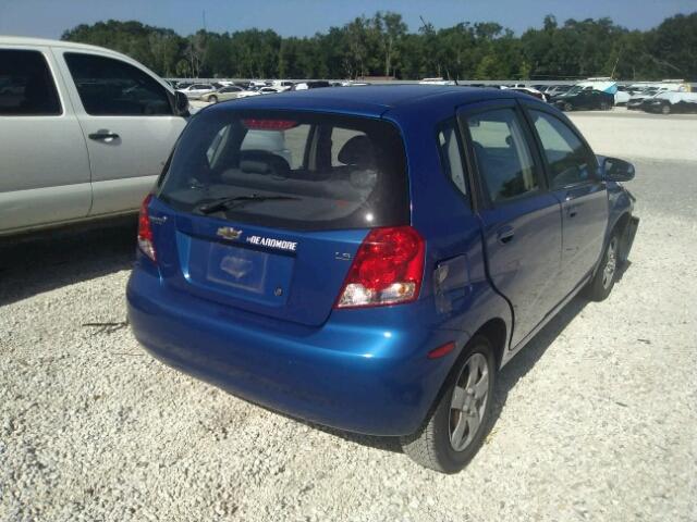 KL1TD66687B749781 - 2007 CHEVROLET AVEO BASE Mavi foto 4