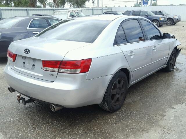 5NPEU46F16H037034 - 2006 HYUNDAI SONATA SILVER photo 4