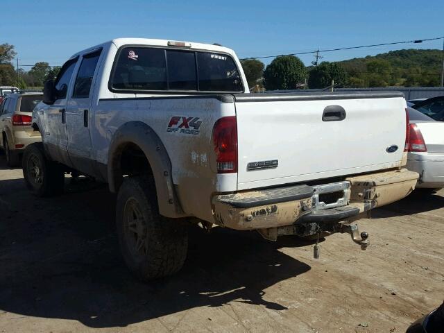 1FTSW21P47EA77725 - 2007 FORD F250 WHITE photo 3