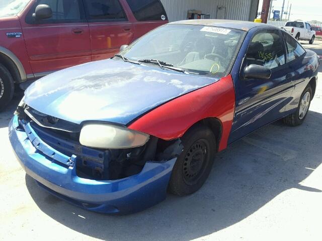 1G1JC12F637262936 - 2003 CHEVROLET CAVALIER BLUE photo 2