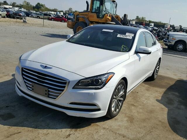 KMHGN4JE8FU072661 - 2015 HYUNDAI GENESIS WHITE photo 2