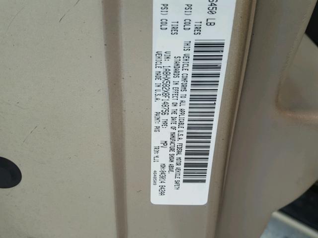 1A8HX582X8F148756 - 2008 CHRYSLER ASPEN LIMI GOLD photo 10