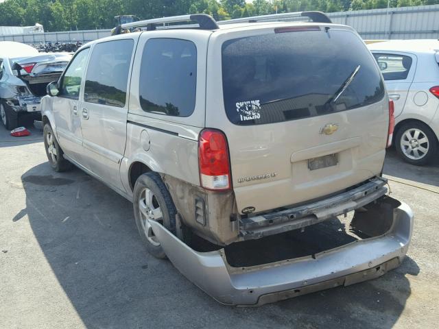 1GNDV33197D165497 - 2007 CHEVROLET UPLANDER L ოქროსფერი ფოტო 3