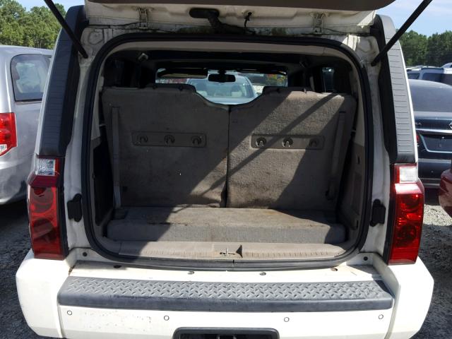 1J8HH48N86C332609 - 2006 JEEP COMMANDER WHITE photo 9