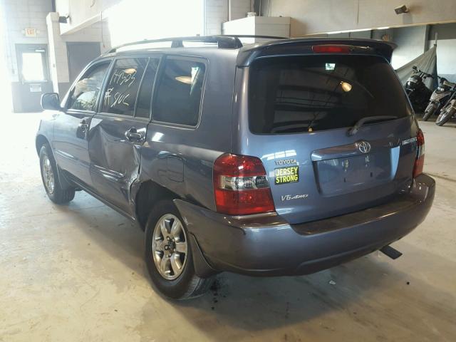 JTEEP21AX70191453 - 2007 TOYOTA HIGHLANDER BLUE photo 3