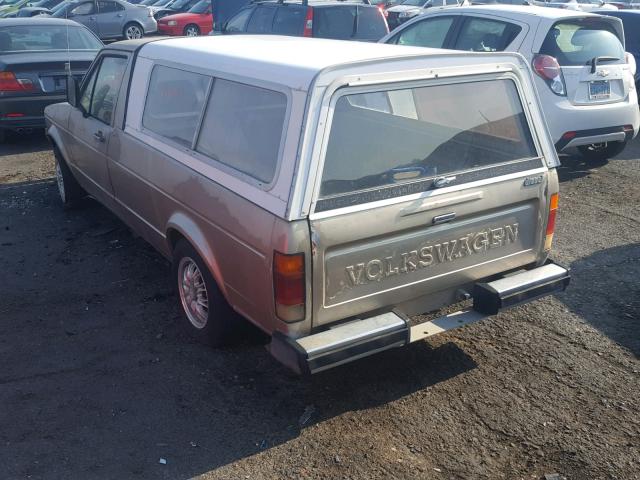 1V1KG0172BV125106 - 1981 VOLKSWAGEN RABBIT TRU TAN photo 3