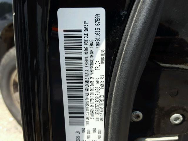 3C6UD5DL8CG171450 - 2012 DODGE RAM 2500 S BLACK photo 10