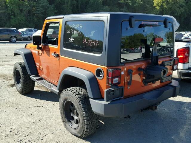 1J4AA2D1XAL176578 - 2010 JEEP WRANGLER S ORANGE photo 3